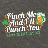 Funny Happy St Patrick's Day Pinch Me And I'll Punch You Cotton Canvas Backpack