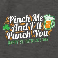 Funny Happy St Patrick's Day Pinch Me And I'll Punch You Vector Backpack