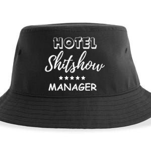 Funny Hotel Shit Show Manager Sustainable Bucket Hat