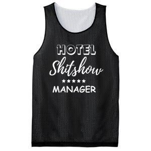 Funny Hotel Shit Show Manager Mesh Reversible Basketball Jersey Tank