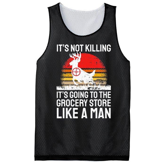 Funny Hunting Saying Deer Hunter I Grocery Store Mesh Reversible Basketball Jersey Tank