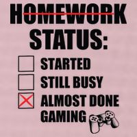 Funny Homework Status Still Busy Gaming Gamer Meme 25L Jumbo Tote