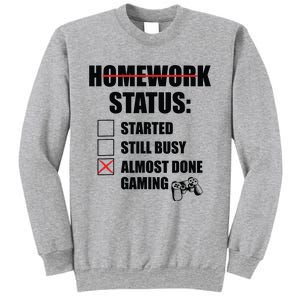 Funny Homework Status Still Busy Gaming Gamer Meme Sweatshirt