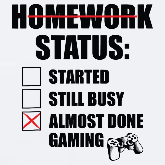 Funny Homework Status Still Busy Gaming Gamer Meme Sueded Cloud Jersey T-Shirt