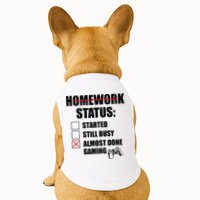 Funny Homework Status Still Busy Gaming Gamer Meme Doggie Tank