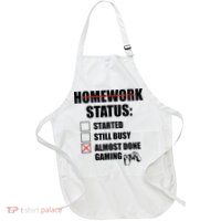 Funny Homework Status Still Busy Gaming Gamer Meme Apron
