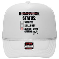 Funny Homework Status Still Busy Gaming Gamer Meme Hat