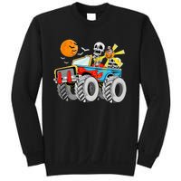 Funny Halloween Skeleton Monster Truck Sweatshirt