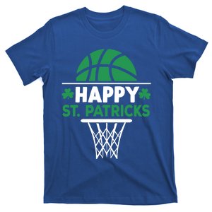 Funny Happy St Patricks Day Shamrock Basketball Gift T-Shirt