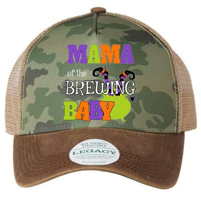 Funny Halloween Shower Spooky Mama Of Brewing Cute Gift Legacy Tie Dye Trucker Hat