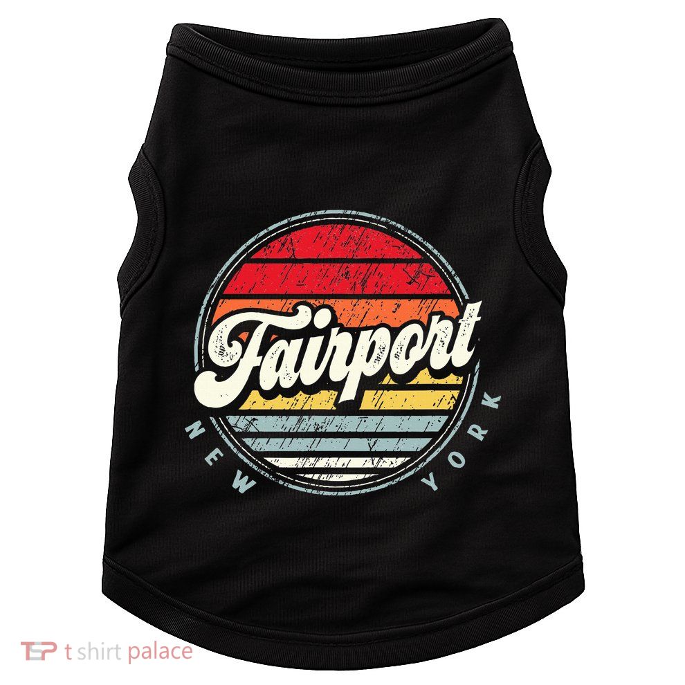 Fairport Home State Cool 70s Style Sunset Doggie Tank