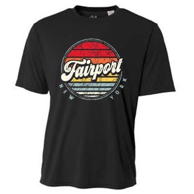 Fairport Home State Cool 70s Style Sunset Cooling Performance Crew T-Shirt