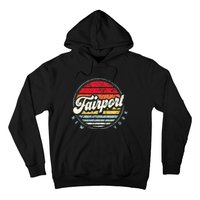 Fairport Home State Cool 70s Style Sunset Hoodie