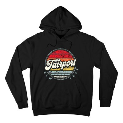 Fairport Home State Cool 70s Style Sunset Hoodie