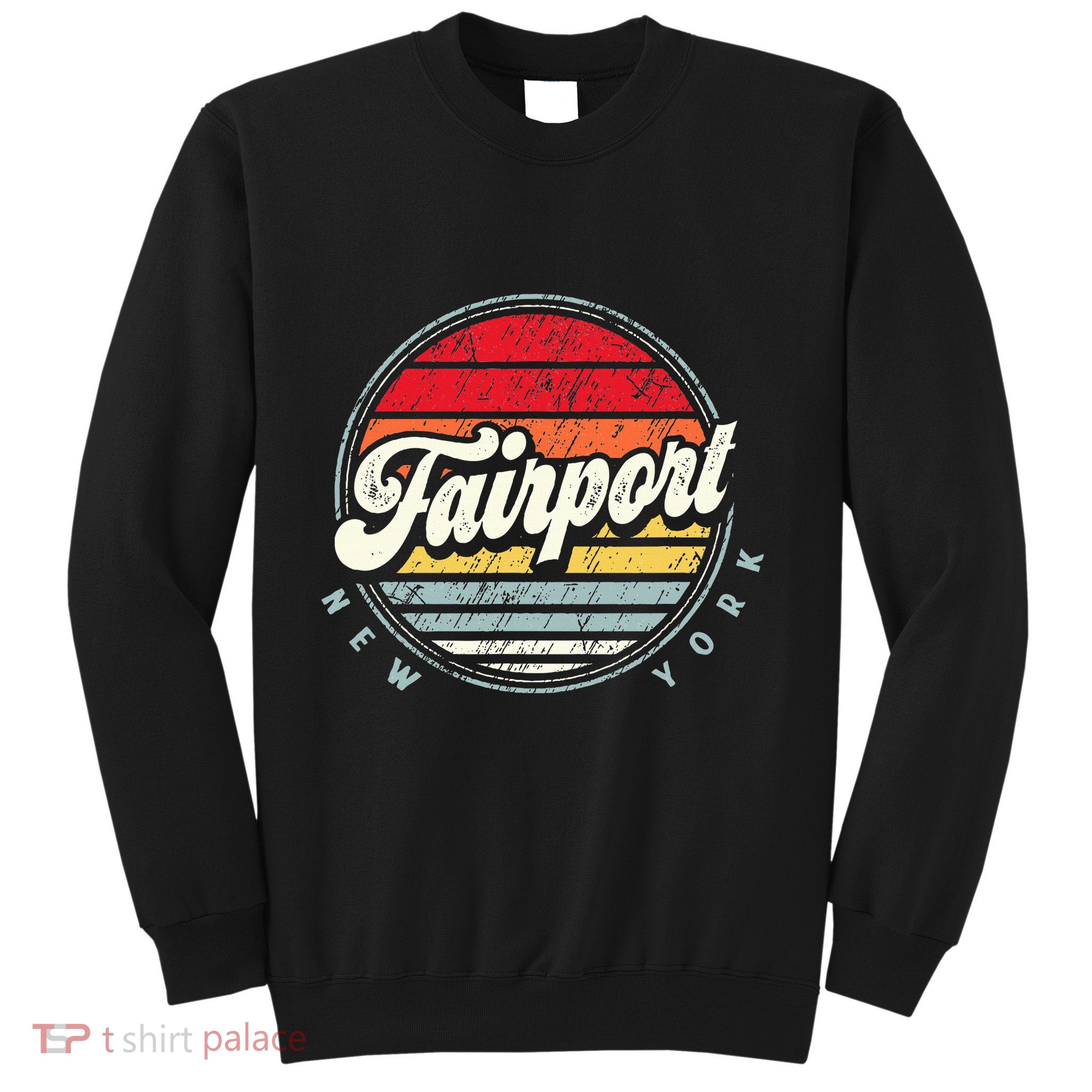 Fairport Home State Cool 70s Style Sunset Sweatshirt