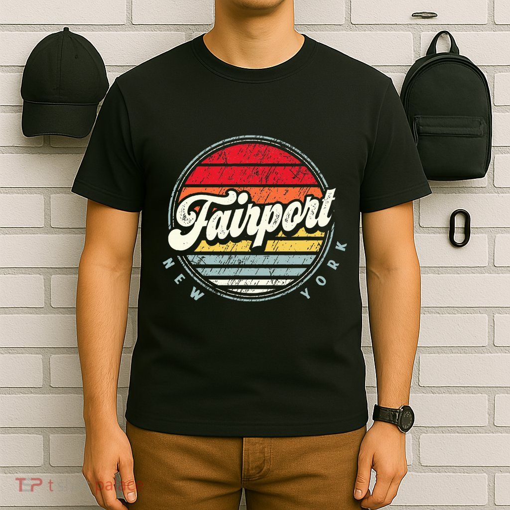 Fairport Home State Cool 70s Style Sunset T-Shirt