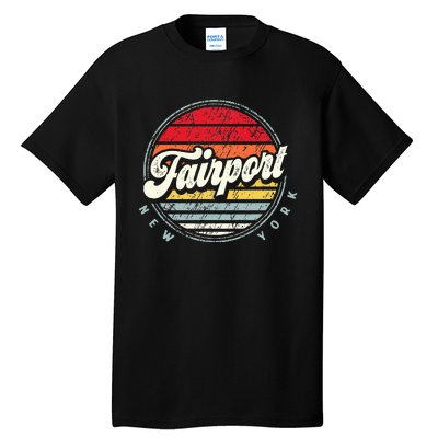 Fairport Home State Cool 70s Style Sunset Tall T-Shirt