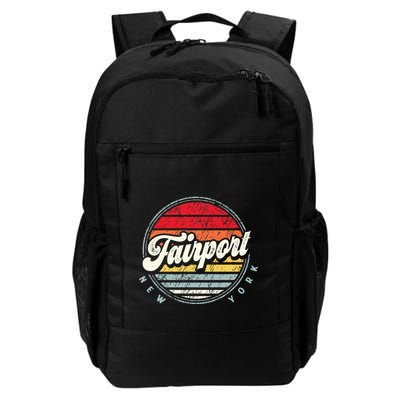 Fairport Home State Cool 70s Style Sunset Backpack