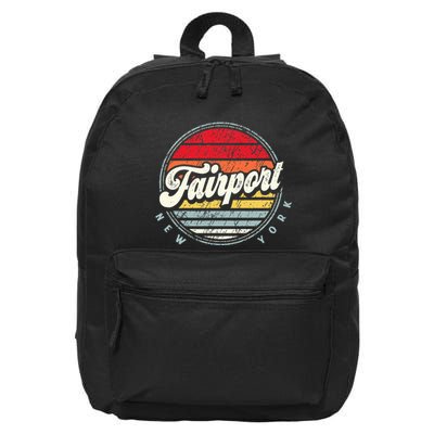 Fairport Home State Cool 70s Style Sunset 16 in Basic Backpack