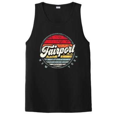 Fairport Home State Cool 70s Style Sunset PosiCharge Competitor Tank