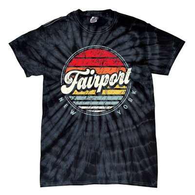 Fairport Home State Cool 70s Style Sunset Tie-Dye T-Shirt