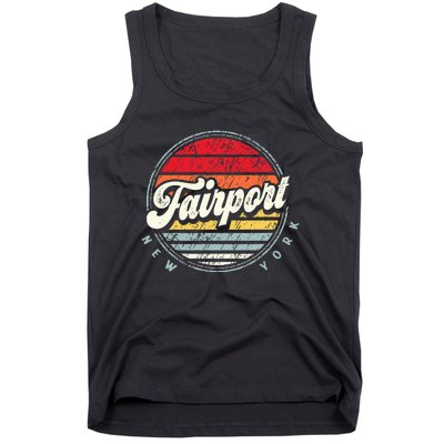 Fairport Home State Cool 70s Style Sunset Tank Top