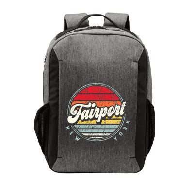 Fairport Home State Cool 70s Style Sunset Vector Backpack