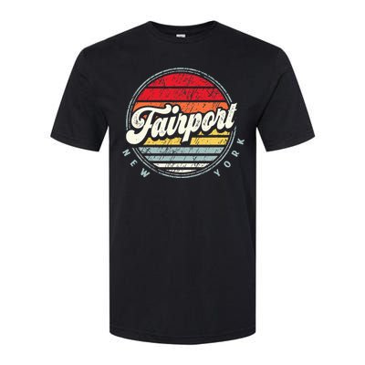 Fairport Home State Cool 70s Style Sunset Softstyle CVC T-Shirt