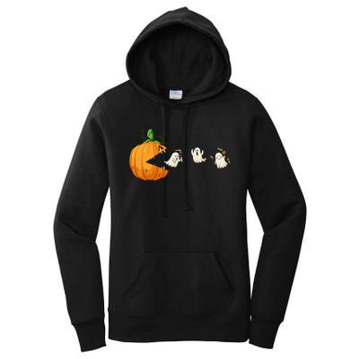 Funny Halloween Scary Pumpkin Ghosts Creepy Halloween Gamer Women's Pullover Hoodie