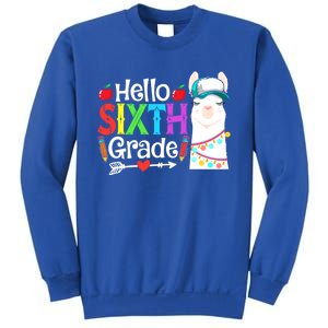 Funny Hello Sixth Grade Llama Back To School First Day Cute Gift Sweatshirt