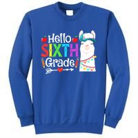 Funny Hello Sixth Grade Llama Back To School First Day Cute Gift Sweatshirt