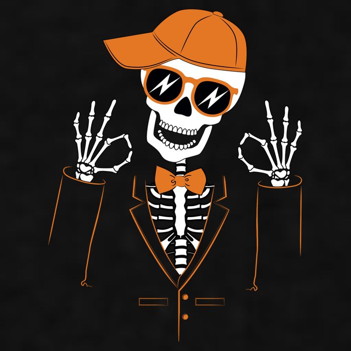 Funny Halloween Skeleton Hipster Bowtie Tuxedo Tux Ladies PosiCharge Tri-Blend Wicking Tank