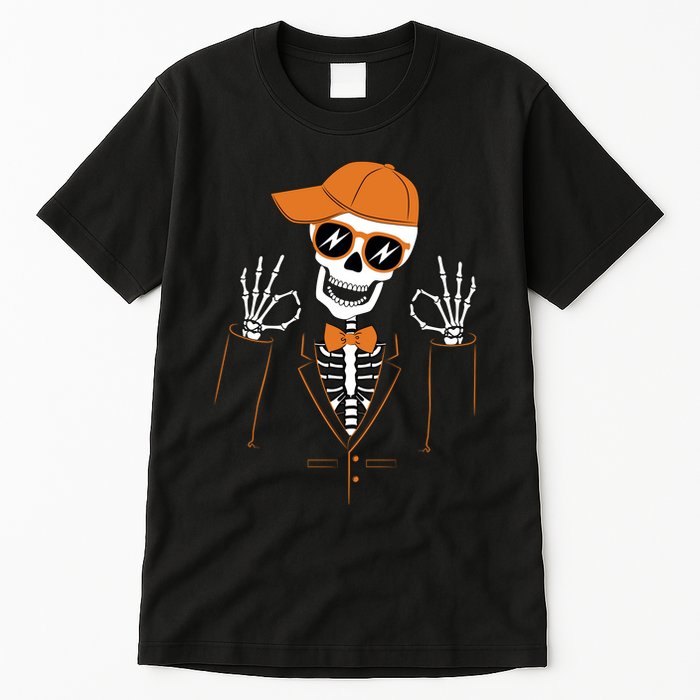 Funny Halloween Skeleton Hipster Bowtie Tuxedo Tux Tall T-Shirt