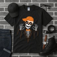 Funny Halloween Skeleton Hipster Bowtie Tuxedo Tux Tall T-Shirt