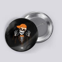 Funny Halloween Skeleton Hipster Bowtie Tuxedo Tux Button