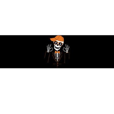 Funny Halloween Skeleton Hipster Bowtie Tuxedo Tux Bumper Sticker