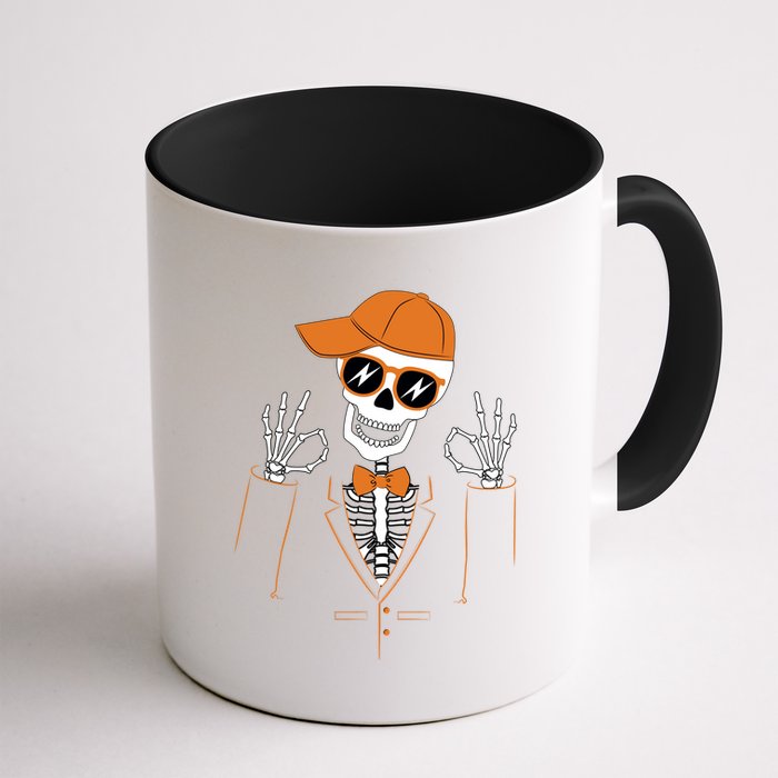 Funny Halloween Skeleton Hipster Bowtie Tuxedo Tux Mug