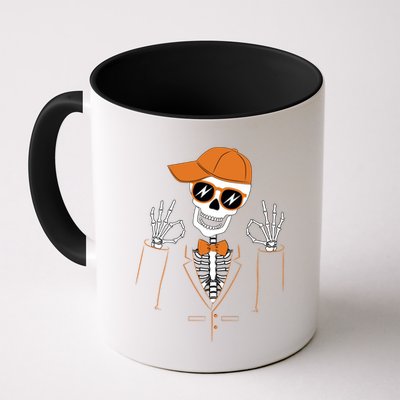 Funny Halloween Skeleton Hipster Bowtie Tuxedo Tux Mug
