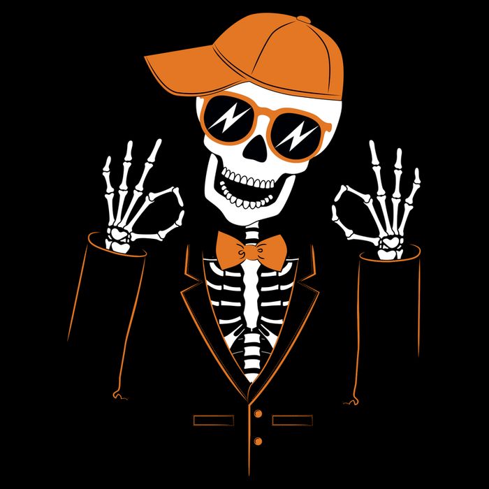 Funny Halloween Skeleton Hipster Bowtie Tuxedo Tux 16 in Basic Backpack