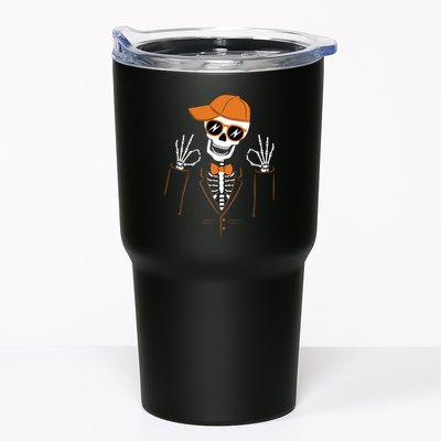 Funny Halloween Skeleton Hipster Bowtie Tuxedo Tux Tumbler
