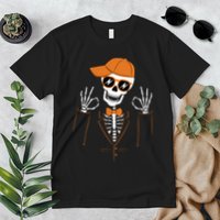 Funny Halloween Skeleton Hipster Bowtie Tuxedo Tux Premium T-Shirt