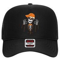 Funny Halloween Skeleton Hipster Bowtie Tuxedo Tux Trucker Hat