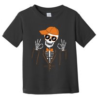 Funny Halloween Skeleton Hipster Bowtie Tuxedo Tux Toddler T-Shirt