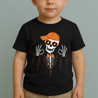 Funny Halloween Skeleton Hipster Bowtie Tuxedo Tux Toddler T-Shirt
