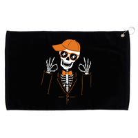 Funny Halloween Skeleton Hipster Bowtie Tuxedo Tux Grommeted Golf Towel