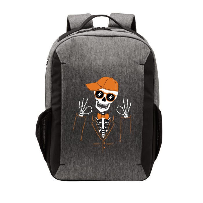 Funny Halloween Skeleton Hipster Bowtie Tuxedo Tux Vector Backpack
