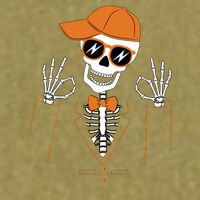 Funny Halloween Skeleton Hipster Bowtie Tuxedo Tux Garment-Dyed Women's Muscle Tee