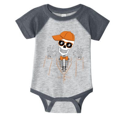 Funny Halloween Skeleton Hipster Bowtie Tuxedo Tux Infant Baby Jersey Bodysuit