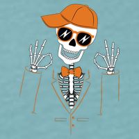 Funny Halloween Skeleton Hipster Bowtie Tuxedo Tux Sueded Cloud Jersey T-Shirt