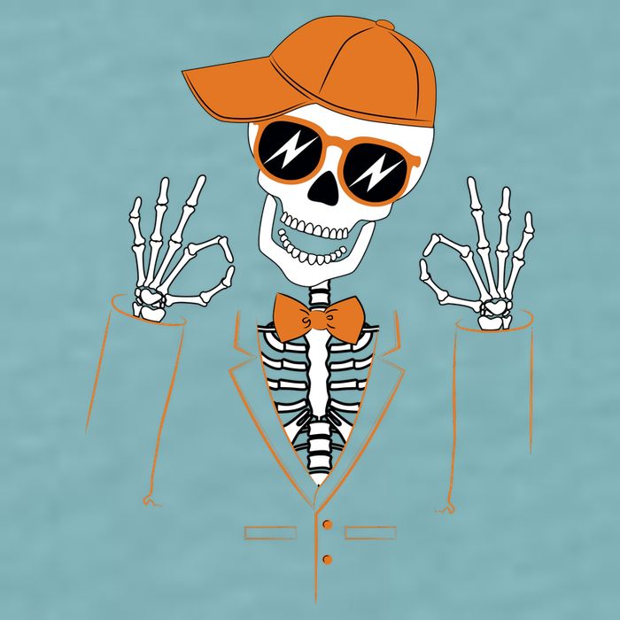 Funny Halloween Skeleton Hipster Bowtie Tuxedo Tux Sueded Cloud Jersey T-Shirt